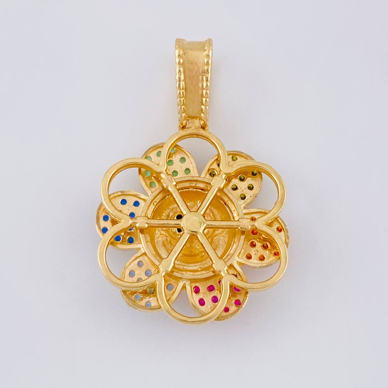 Dije Flor Cara Feliz 4.3 g / 1 in Oro Amarillo 18K