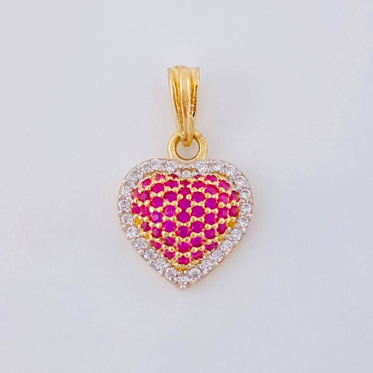 Pendant Heart Dense 1.75g / 3/4 in Yellow Gold 18K