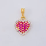 Pendant Heart Dense 1.75g / 3/4 in Yellow Gold 18K