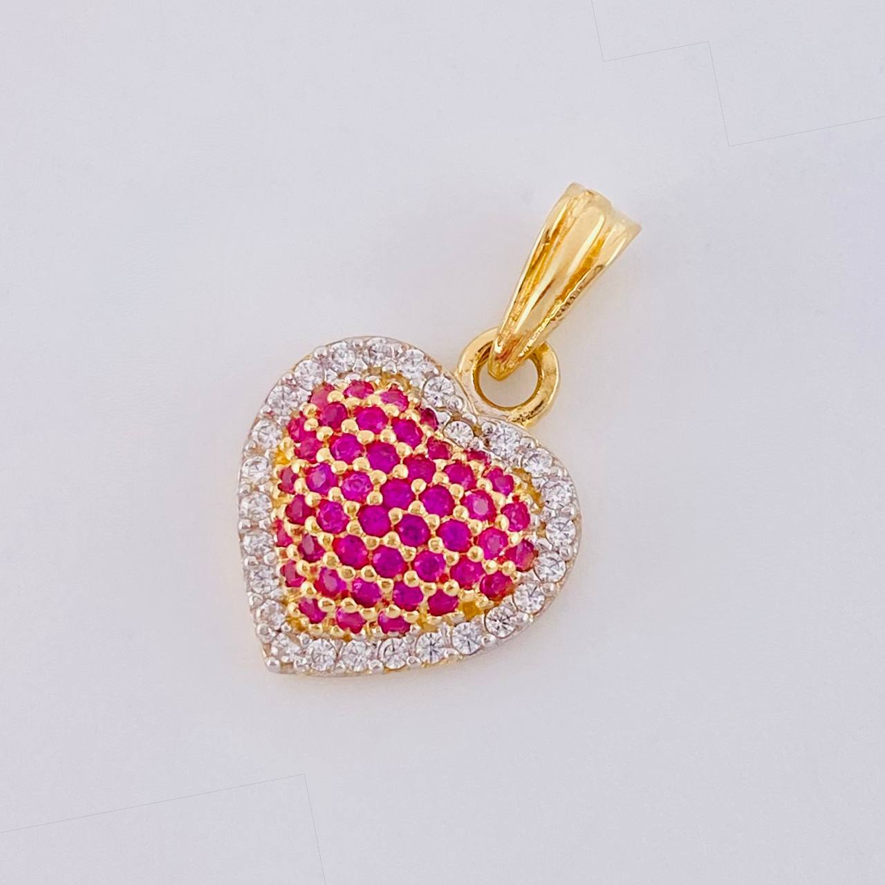 Pendant Heart Dense 1.75g / 3/4 in Yellow Gold 18K