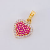 Pendant Heart Dense 1.75g / 3/4 in Yellow Gold 18K