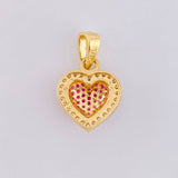 Pendant Heart Dense 1.75g / 3/4 in Yellow Gold 18K