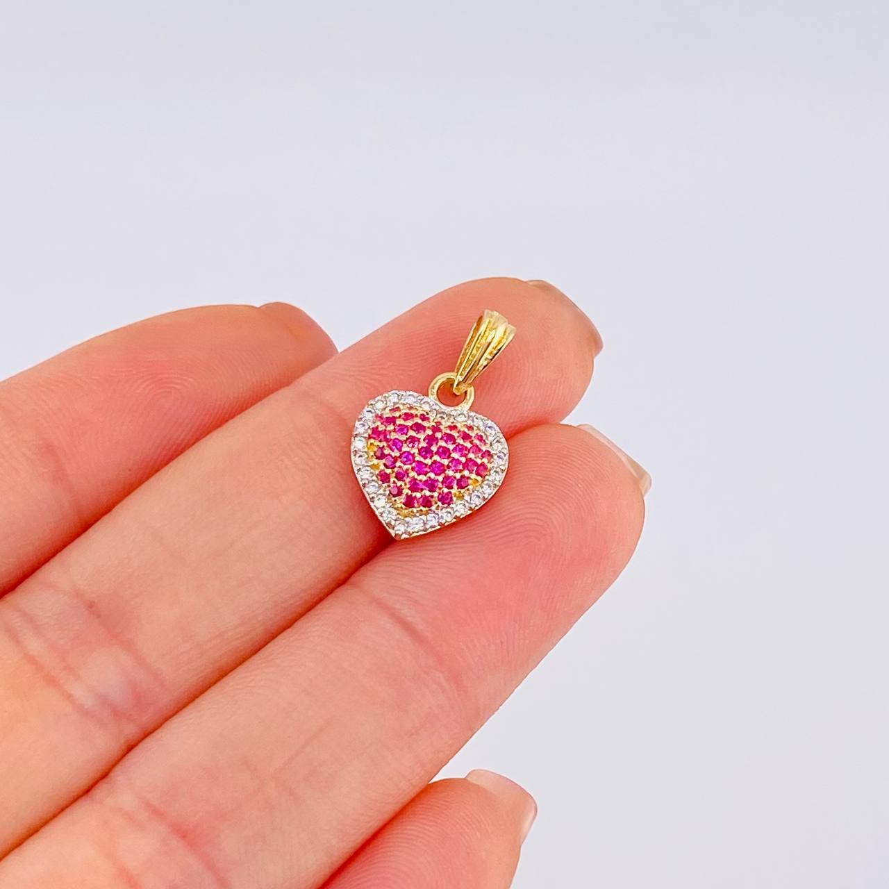 Pendant Heart Dense 1.75g / 3/4 in Yellow Gold 18K