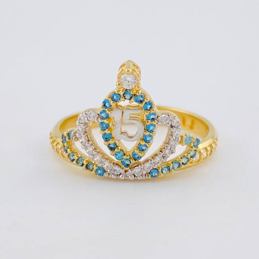 Quinceañera Crown Ring 2.75 g / T6 1/4 18K Yellow Gold