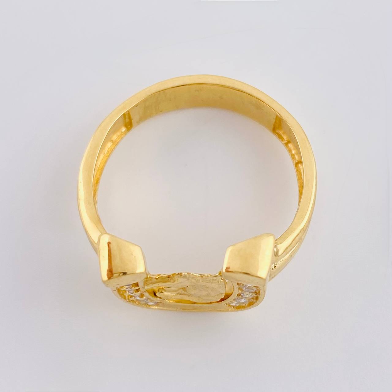 Anillo Herradura Caballo Mate 7.45 g / T11 Oro Amarillo 18K