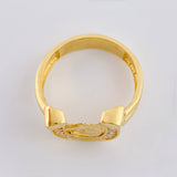 Anillo Herradura Caballo Mate 6.8 g / T10 1/2 Oro Amarillo 18K
