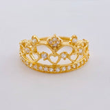 Crown Hearts Ring 2.9 g / T6 1/4 18K Yellow Gold