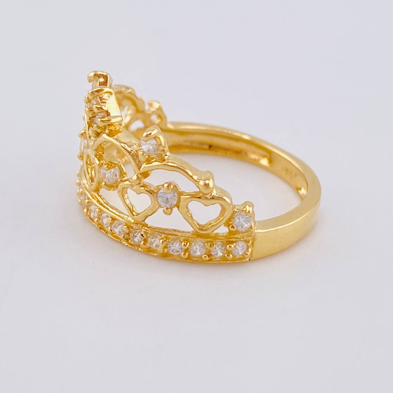 Crown Hearts Ring 2.9 g / T6 1/4 18K Yellow Gold