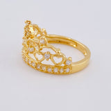 Crown Hearts Ring 2.9 g / T6 1/4 18K Yellow Gold