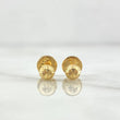 Stud Earrings Bead 0.5gr / 4mm Diamond Cut 18K Yellow Gold
