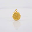 Pendant Circle Letter M 0.35g / 3/4 in 18K Yellow Gold