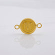 Herraje Circulo Letra M 0.4g / 1/2 in Oro Amarillo 18K
