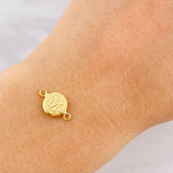 Herraje Circulo Letra M 0.4g / 1/2 in Oro Amarillo 18K