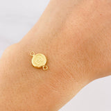 Herraje Circulo Letra E 0.4g / 1/2 in Oro Amarillo 18K