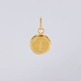 Dije Circulo Letra I 0.4g / 1/2 in Oro Amarillo 18K