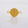 Charm Circle Letter I 0.4g / 1/2 in Yellow Gold 18K