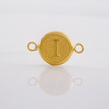 Charm Circle Letter I 0.4g / 1/2 in Yellow Gold 18K