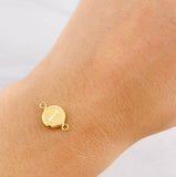 Charm Circle Letter I 0.4g / 1/2 in Yellow Gold 18K