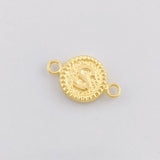 Charm Circle Letter S 0.6g / 3/4 in 18K Yellow Gold