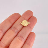 Charm Circle Letter S 0.6g / 3/4 in 18K Yellow Gold