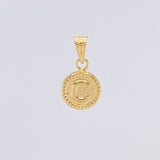 Dije Circulo Letra C 0.4g / 1/2 in Oro Amarillo 18K