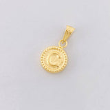 Dije Circulo Letra C 0.4g / 1/2 in Oro Amarillo 18K