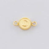 Charm Circle Letter C 0.4g / 1/2 in Yellow Gold 18K