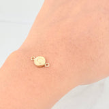Charm Circle Letter C 0.4g / 1/2 in Yellow Gold 18K