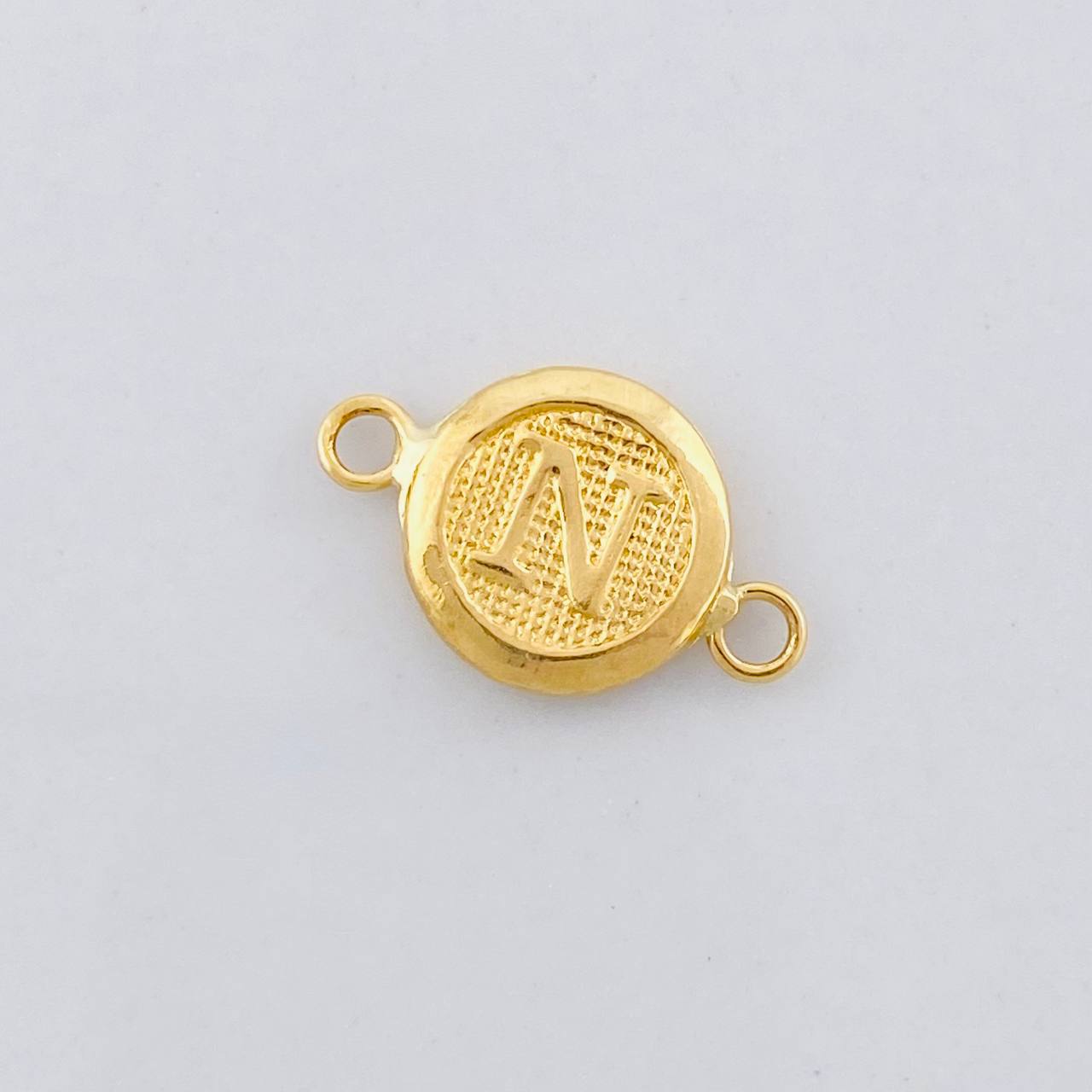 Herraje Circulo Letra N 0.35g / 1/2 in Oro Amarillo 18K