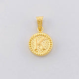 Dije Circulo Letra K 0.6g / 3/4 in Oro Amarillo 18K