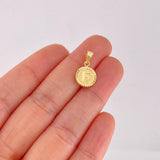 Dije Circulo Letra F 0.6g / 3/4 in Oro Amarillo 18K