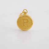 Pendant Circle Letter P 0.4g / 3/4 in Yellow Gold 18K