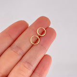 Candongas Aro Rayado 0.45g / 1/4 in Oro Amarillo 18K