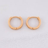 Hoop Earrings Half Channel 1.95g / 1/2 in 18K Rose Gold