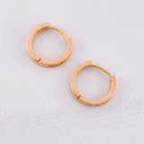 Hoop Earrings Half Channel 1.85g / 1/2 in 18K Rose Gold