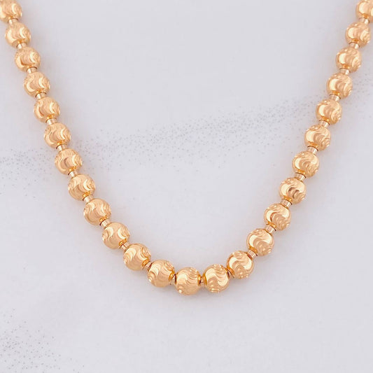 Diamond Cut Military Chain Half Moon 24.1g / 20 in / 5mm 18K Rose Gold