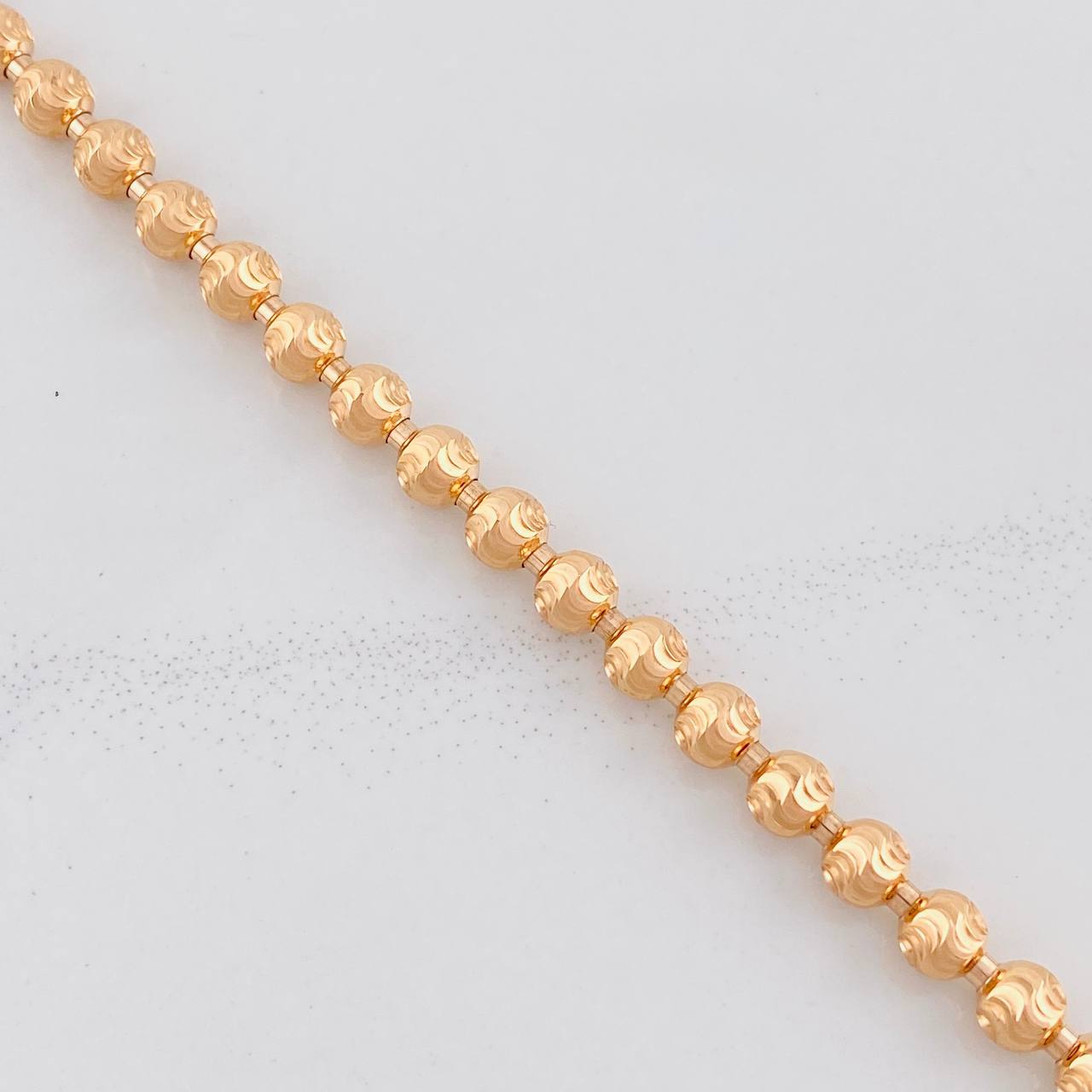 Diamond Cut Military Chain Half Moon 24.1g / 20 in / 5mm 18K Rose Gold