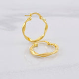 Hoop Earrings Nilo 1.25g / 3/4 in 18K Yellow Gold