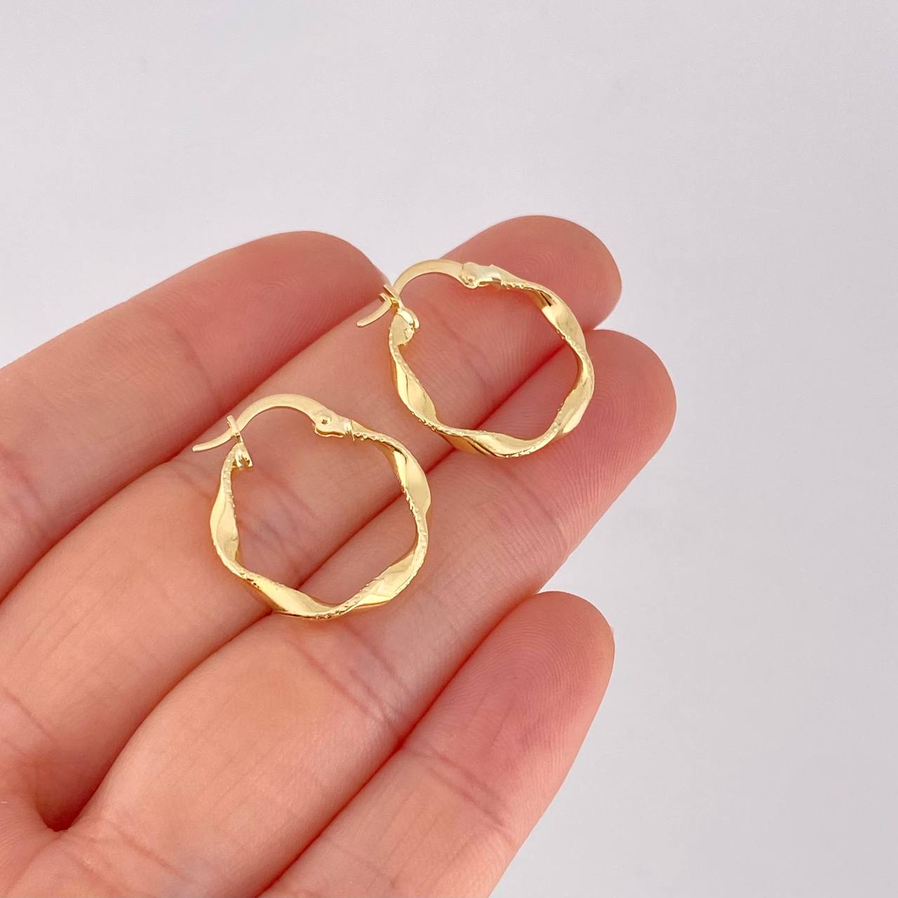 Candongas Nilo 1.25g / 3/4 in Oro Amarillo 18K
