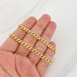 Cadena Cubana Infinito 16.6g / 24 in / 4.8mm Oro Amarillo 18K