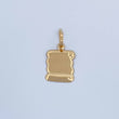 Pendant Parchment Plate 0.85gr / 2.3*1.1cm / Smooth 18K Yellow Gold &