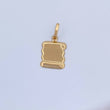 Pendant Parchment Plate 0.8gr / 2.3*1.1cm / Smooth 18K Yellow Gold &