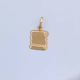 Pendant Parchment Plate 0.8gr / 2.3*1.1cm / Smooth 18K Yellow Gold &