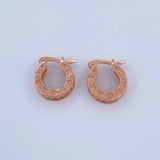 Candongas BV 4.3gr / 1.3cm / Circones Blancos Oro Rosa 18K &