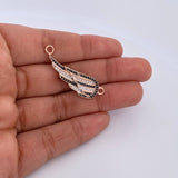 Herraje Ala 2.7gr / 3.6cm / Circones Negros Blancos Oro Rosa 18K &