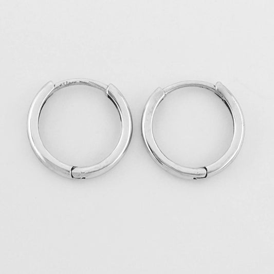 Hoop Earrings Smooth Hoop 2.45g / 3/4 in 18K White Gold