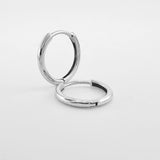 Candongas Aro Liso 2.45g / 3/4 in Oro Blanco 18K