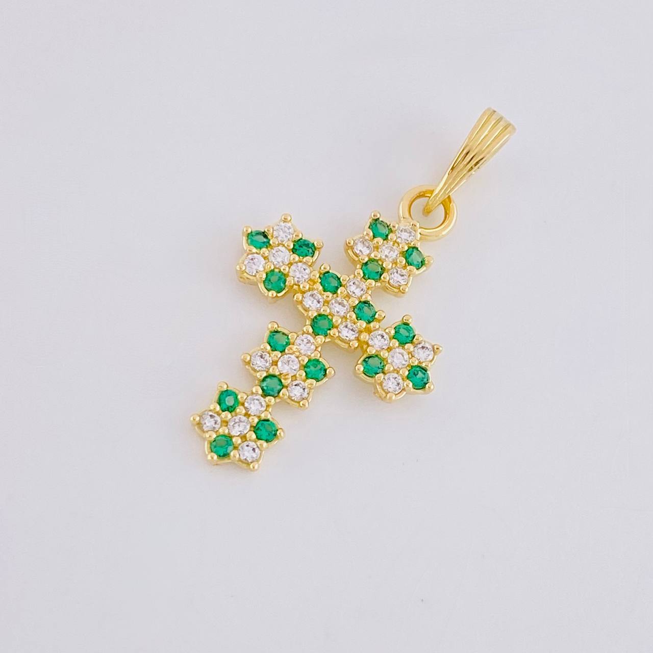 Dije Cruz Floreada 1.4g / 1 in Oro Amarillo 18K