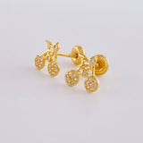 Topos Bicicleta 1.3g / in / 8.8mm Oro Amarillo 18K