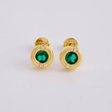 Topos Chispa con Marco 2.2g / in / 6.45mm Oro Amarillo 18K